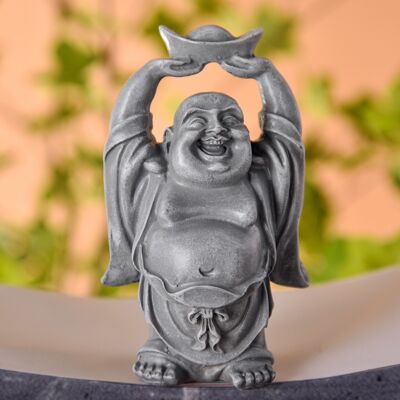 Statuetta del Buddha che ride – Statuetta decorativa Zen e Feng Shui – Porta un'atmosfera calma e rilassante ai tuoi interni – Statuetta portafortuna