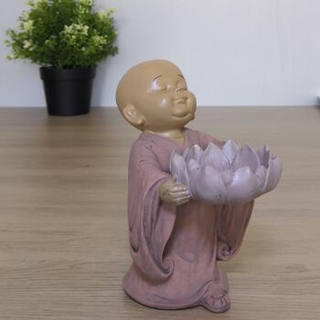 Statuette Bouddha Bougeoir CH01 - Porte Bougie Chauffe-Plat - Décoration Zen et Feng Shui – Objet Porte bonheur – Idée Cadeau Zen 1