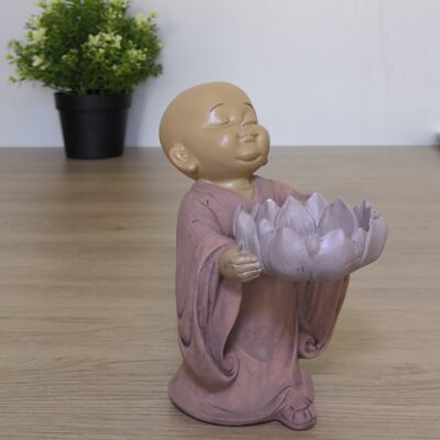 Statuette Bouddha Bougeoir CH01 - Porte Bougie Chauffe-Plat - Décoration Zen et Feng Shui – Objet Porte bonheur – Idée Cadeau Zen