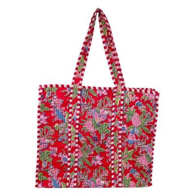 Sac fourre-tout en coton fait main au design exclusif