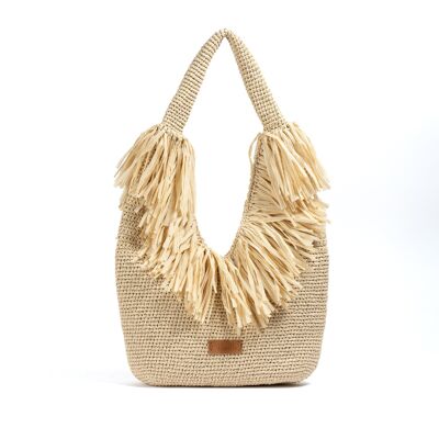 Borsa da spiaggia in rafia chic WS