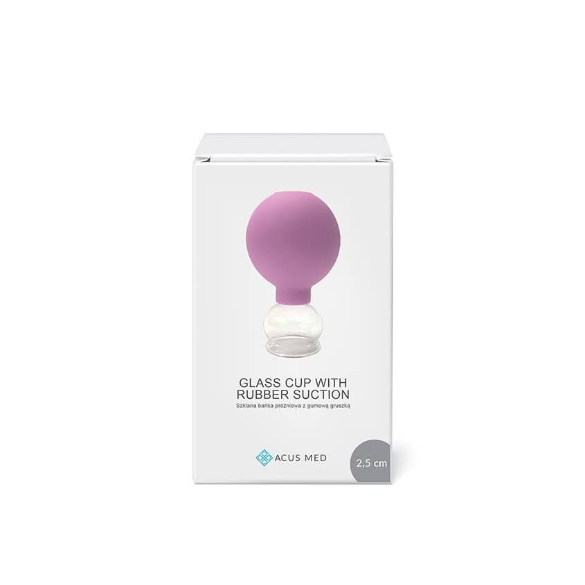 Face and Body Massage Vacuum Glass Cupping 2.5cm - Purple