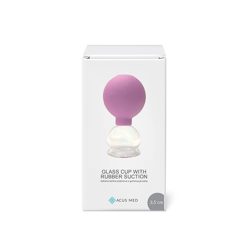 Face and Body Massage Vacuum Glass Cupping 3.5cm - Purple