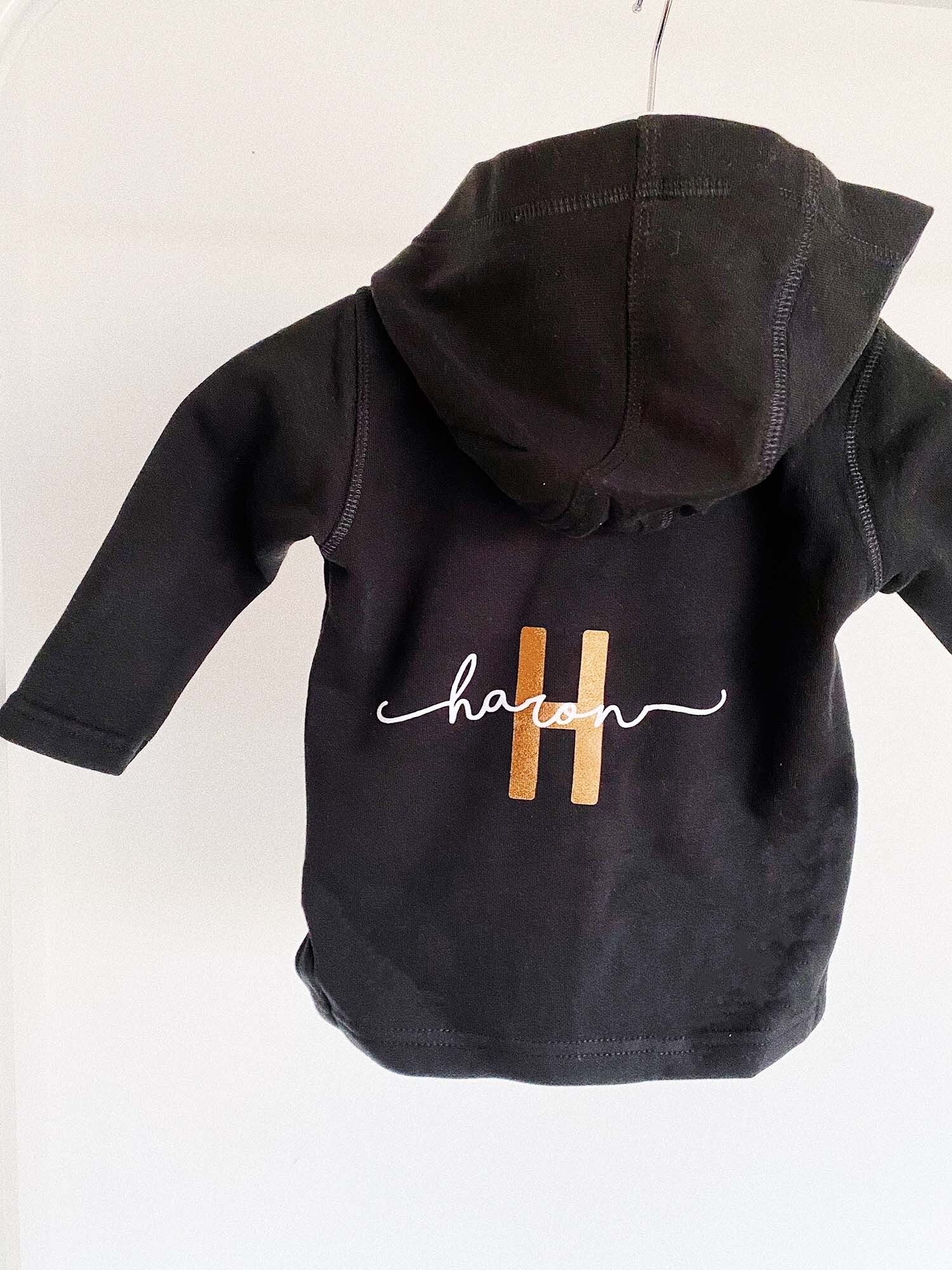 Customizable baby zip-up sweatshirt