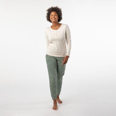 Organic Cotton Fusa Block Green Fair Trade Pajamas