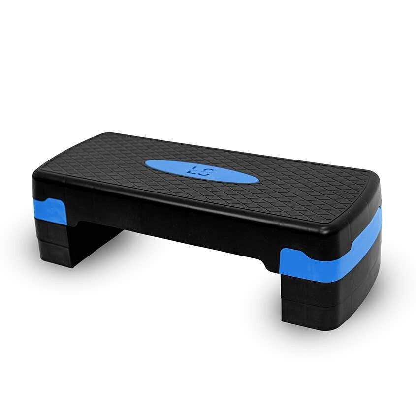 3-step exercise stepper with anti-slip surface - blue