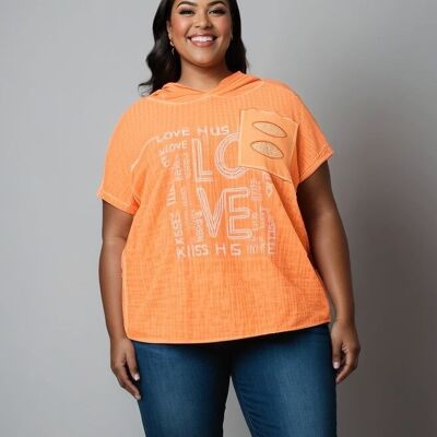 T-shirt grande taille orange (C8012)