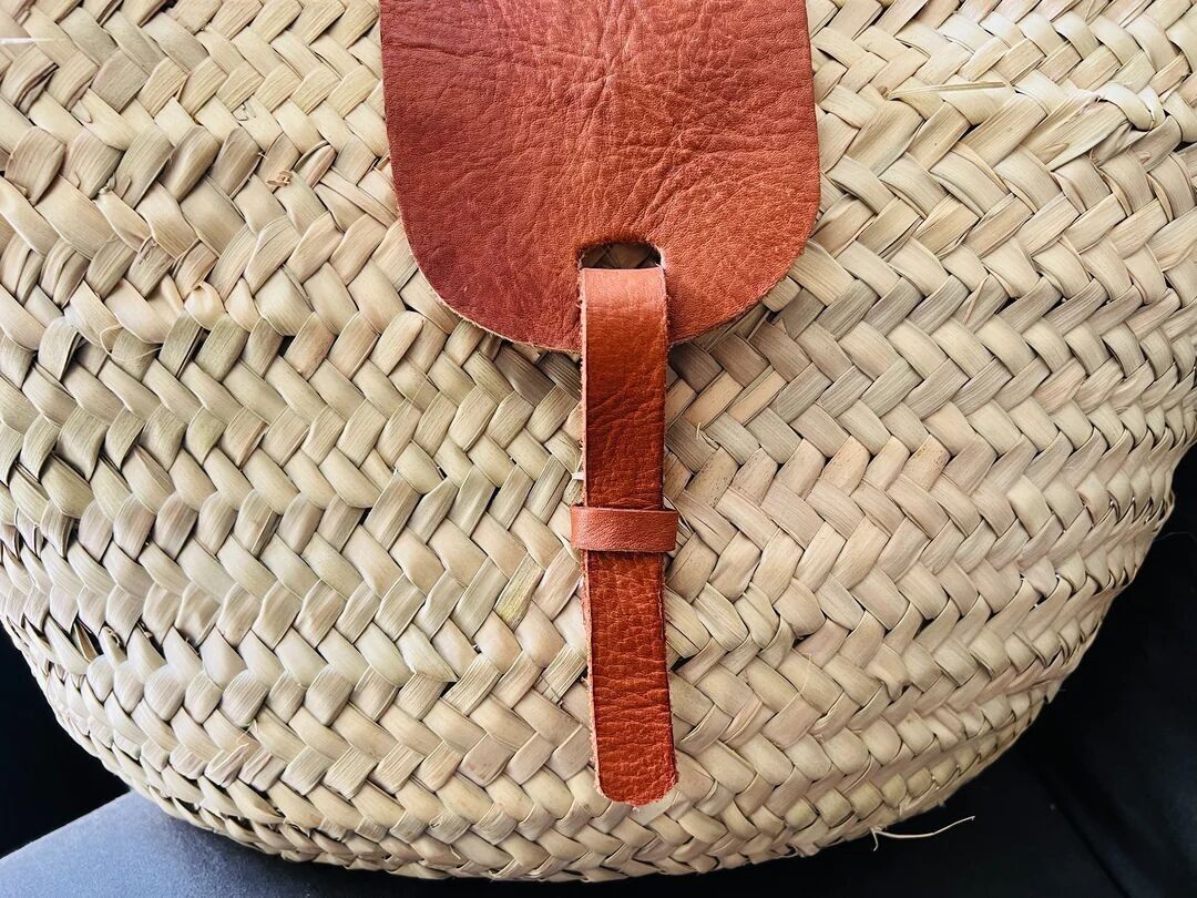 Buy wholesale Large French Market Basket – Handmade Moroccan Straw