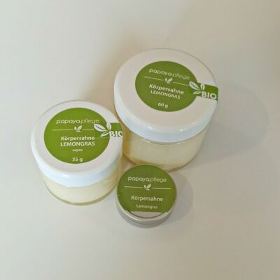 Crema corporal de hierba de limón vegana, 35g