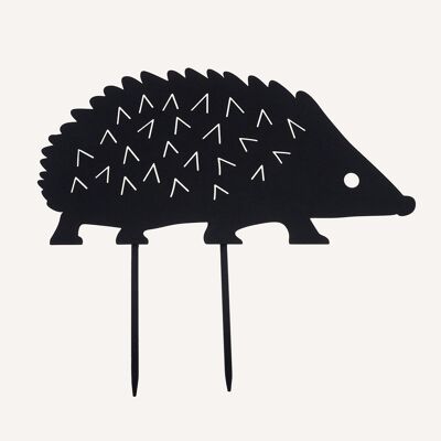 Recycled Metal Hedgehog Silhouette Garden Stake
