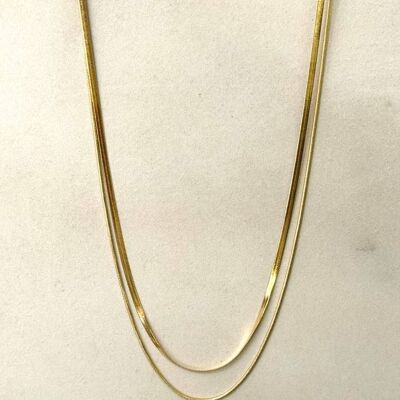 Collier à chaîne italienne à double couche
