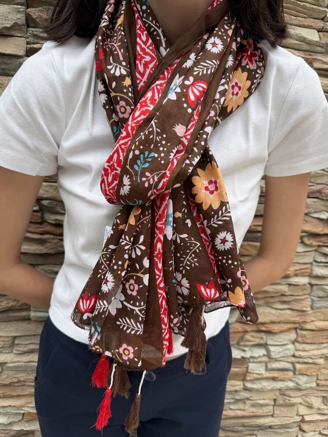 Sciarpa o pareo da donna in 100% cotone