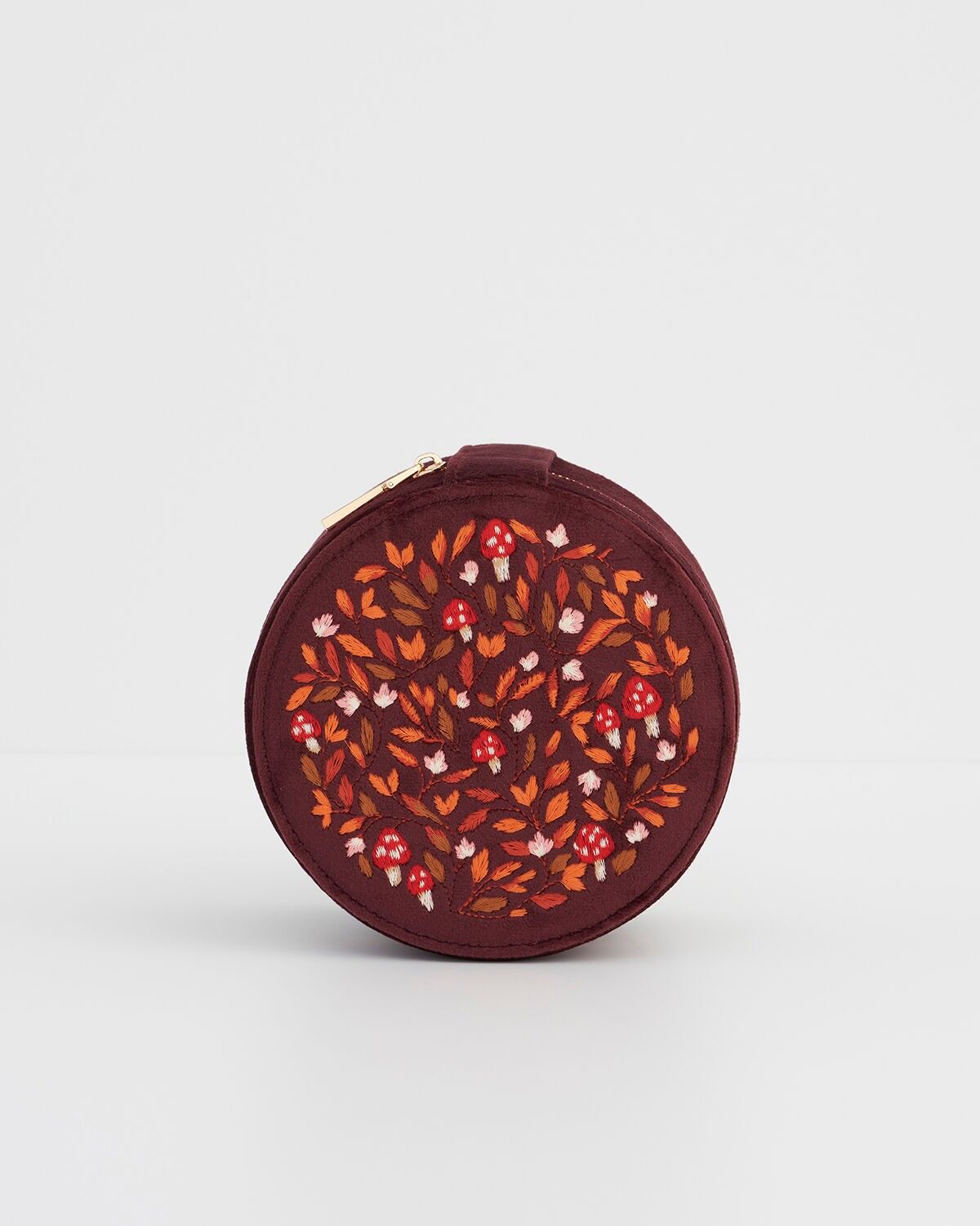 FABLE Magical Mushroom Burgundy Velvet Jewelery Box