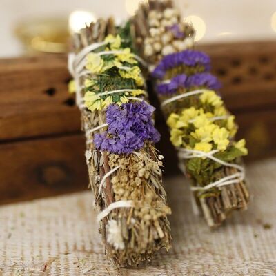 Sauge du désert, sauge royale, molène et sinuata - bouquet purifiant de 10 cm