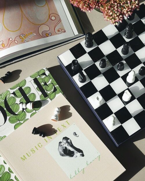 Jeu d'échecs - Design moderne Noir et blanc -Jeu de société décoratif - Printworks