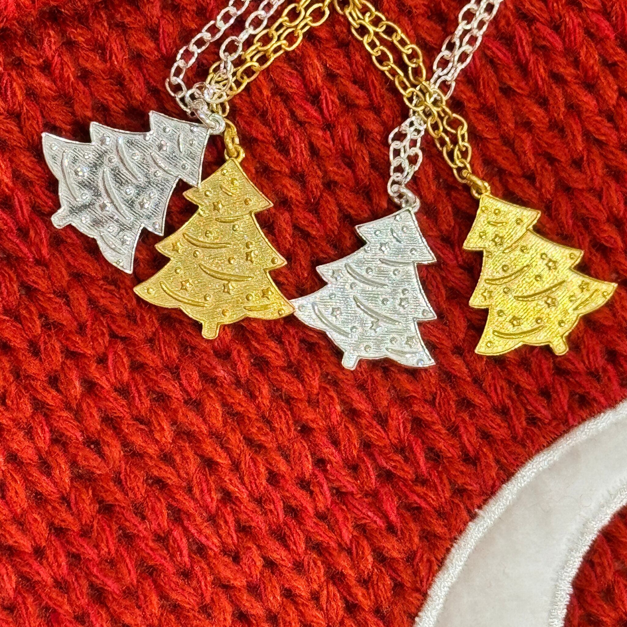 Bracciale pendente con ciondolo albero di Natale - Argento