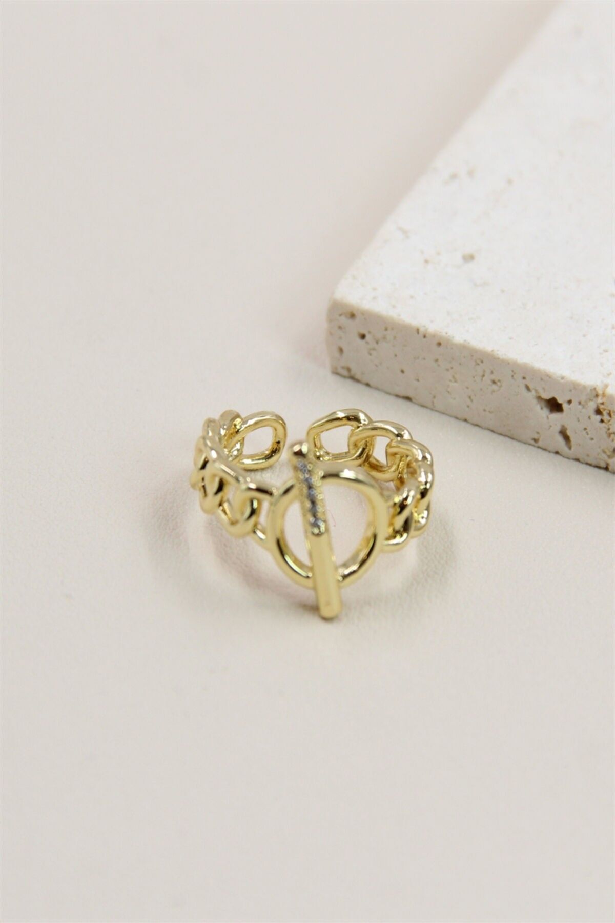 Bague Ajustable design boucle Strass en Acier Inoxydable