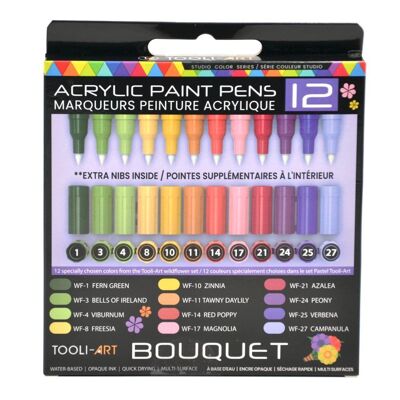 TOOLI Acrylmarker-Set Bouquet 12 Farben EF 07mm