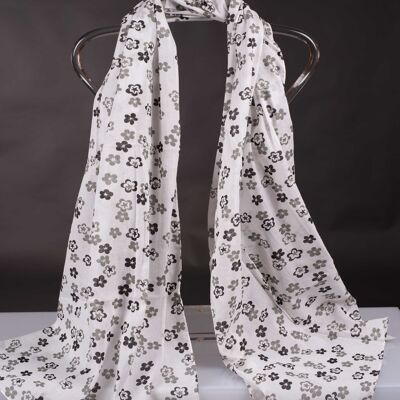 Écharpe en coton à imprimé floral