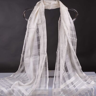 Écharpe d'été blanche