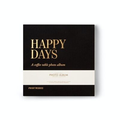 Photo Album - Happy Days Black (S) - Book Size - Printworks