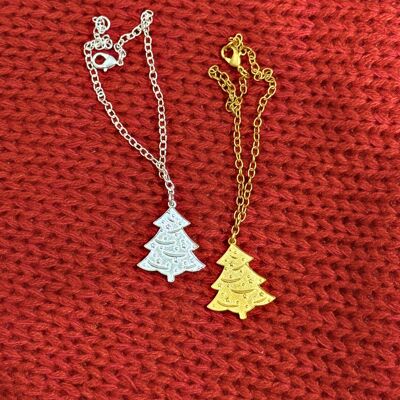 XMAS Tree Charm Dangling Bracelet - Gold