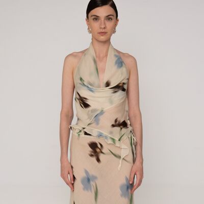 Top de hielo con estampado floral de verano