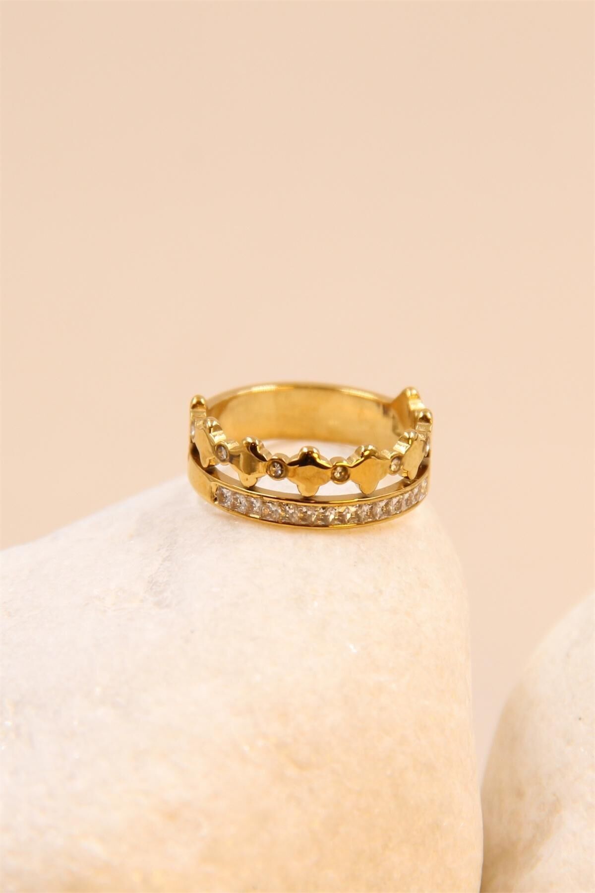 Bague en Acier Inoxydable - Élégance Scintillante