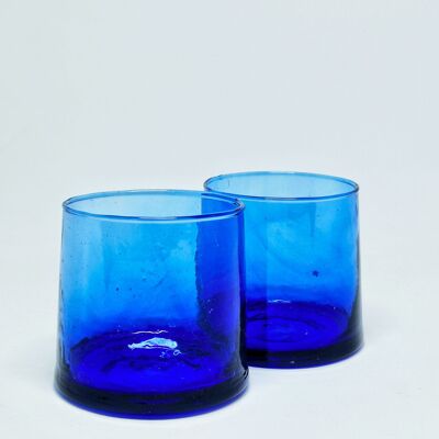 Verre conique Beldi 7cm bleu