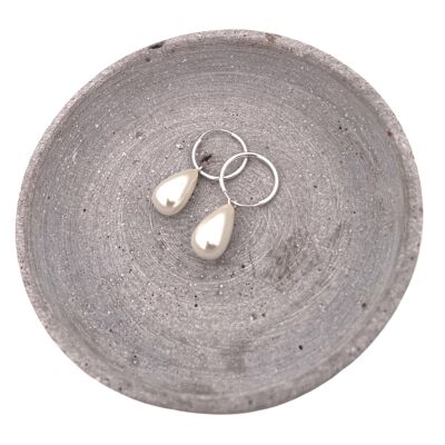 BOUCLES D'OREILLES COQUILLE PERLE BLANCHE ARGENT