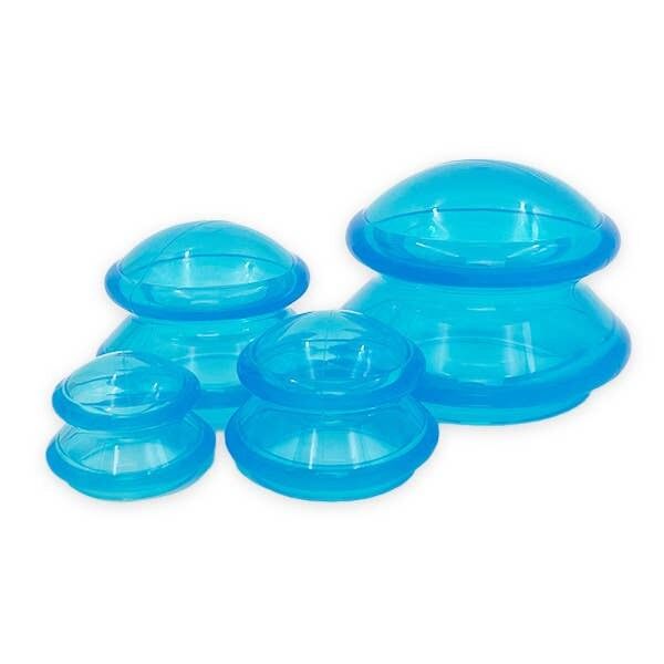 Bulles de massage chinoises en silicone bleu - Lot de 4
