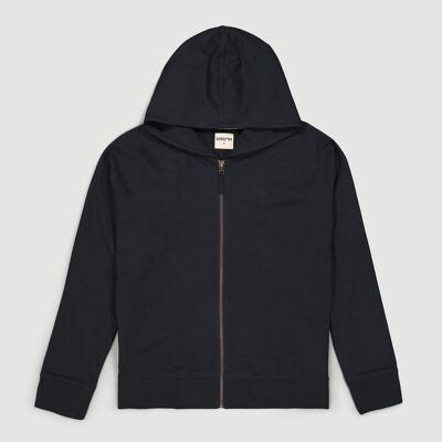 Sweat-shirt Koll en coton biologique noir, commerce équitable