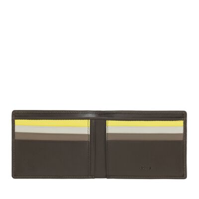Dudu Small Men'S Leather Wallet Card Holders Coffee brown