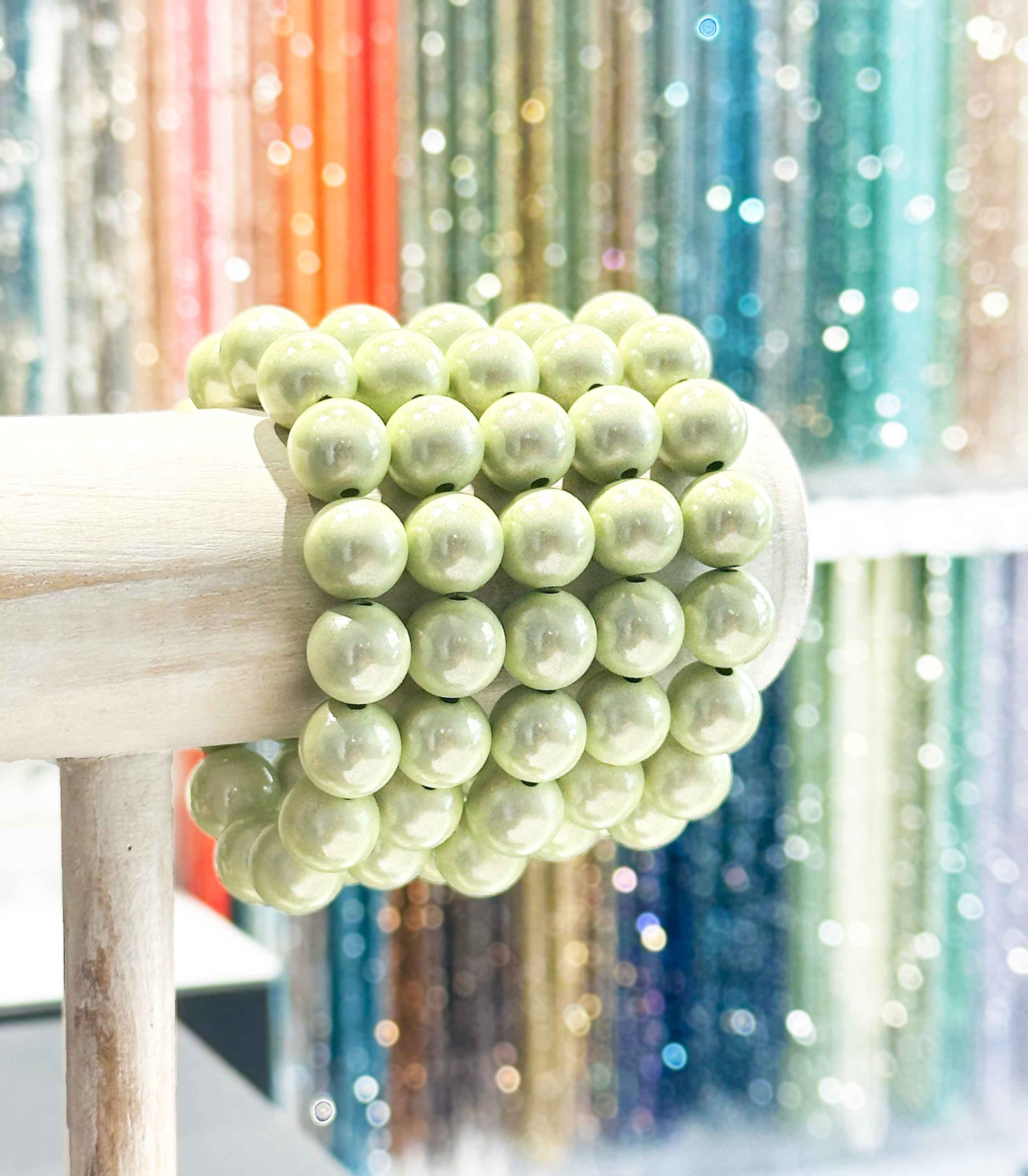 Bracciale in resina da 14 mm - Modello colore Verde Chiaro