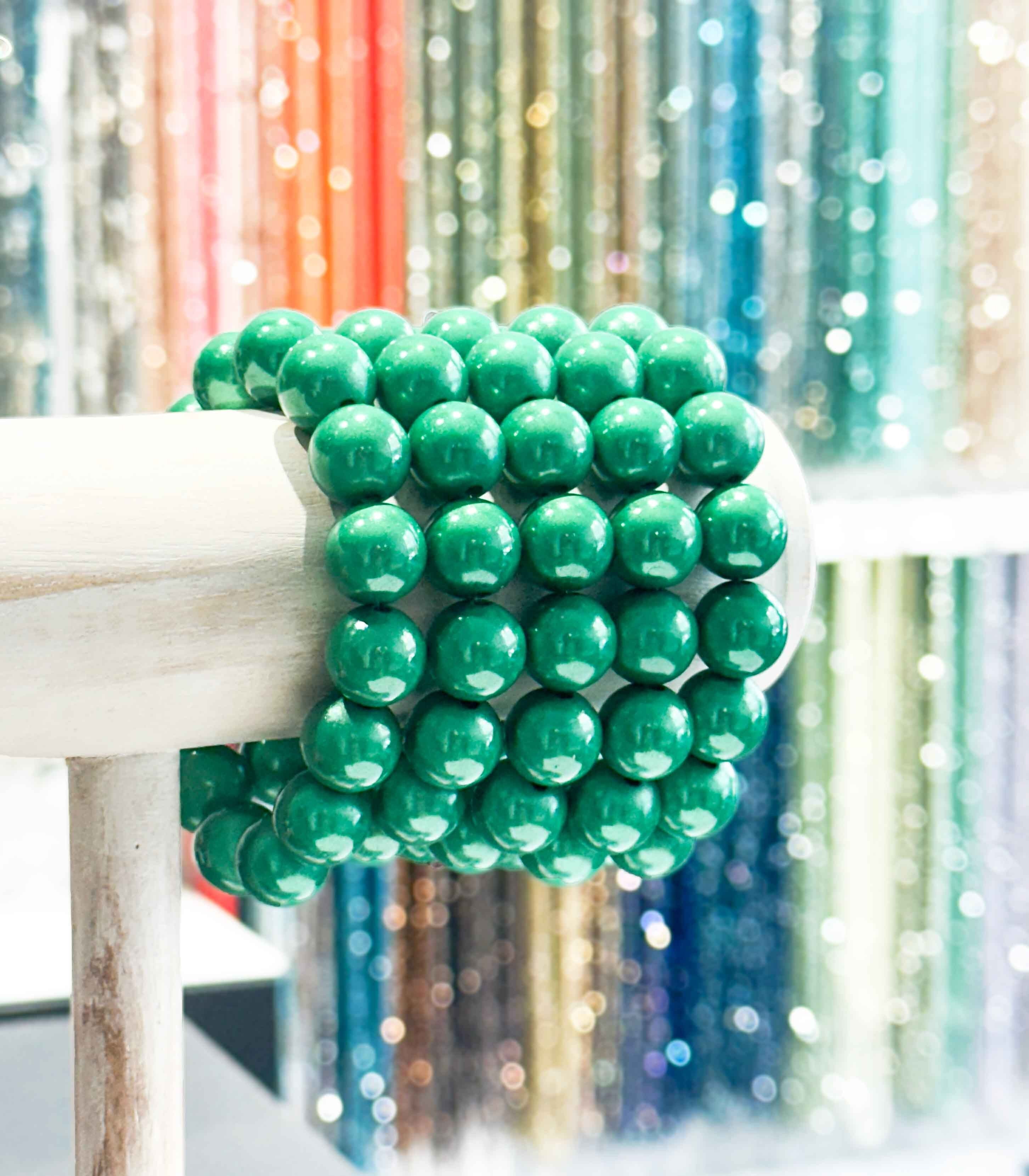 Bracciale in resina da 14 mm - Modello colore verde scuro