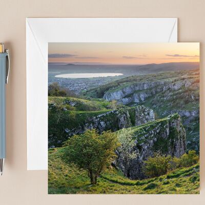 Tarjeta de felicitación de Somerset Countryside: fotografía de Cheddar Gorge