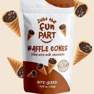 Conos de waffle - Chocolate con leche