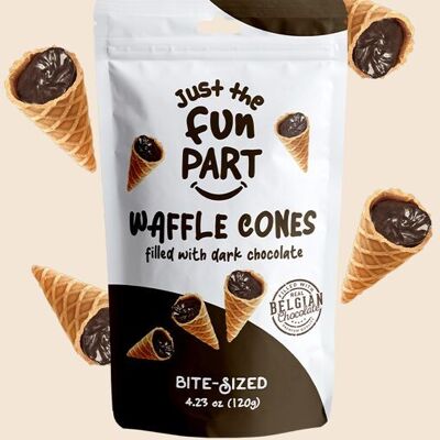 Conos de waffle - Chocolate negro