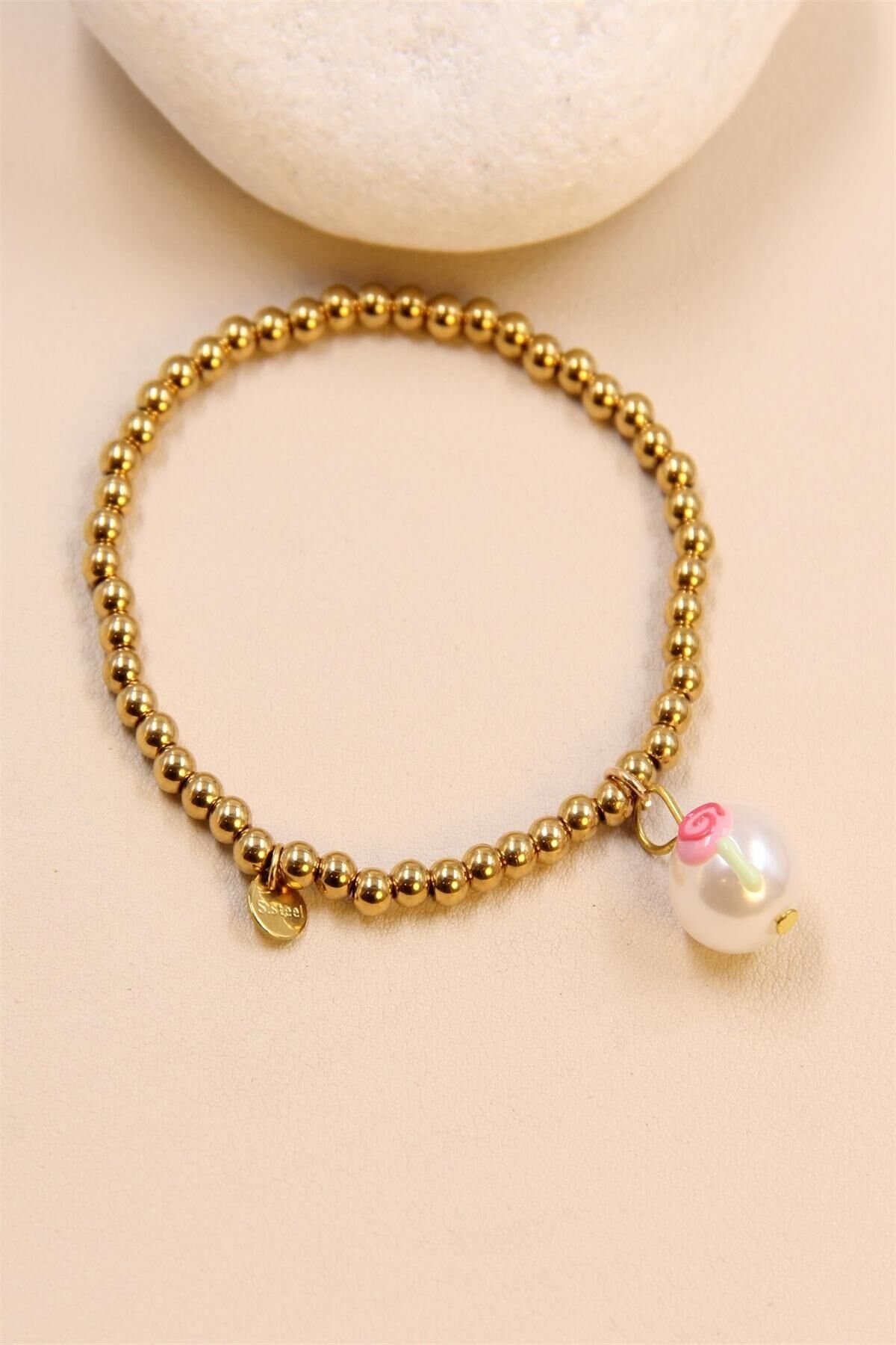 Bracelet élastique sucette en acier inoxydable : gourmandise