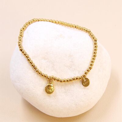 Pulsera de Perlas y Conchas de Acero Inoxidable - Elegancia y Originalidad