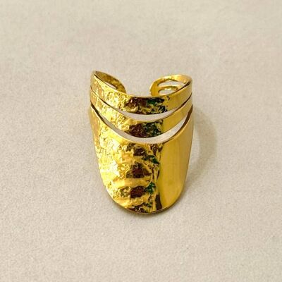 Dublon Adjustable Stainless Steel Ring