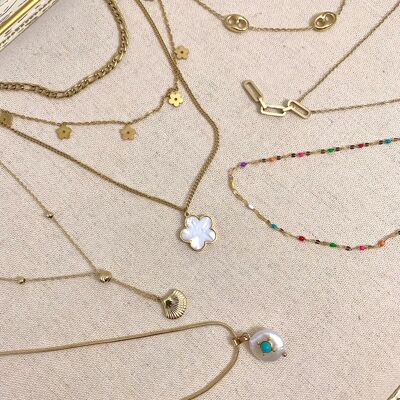 Set mit 6 Edelstahlketten ohne Display SET190