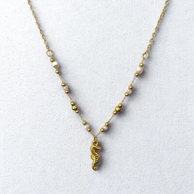 Collier hippocampe minimaliste