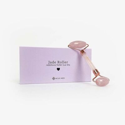 Rullo di giada per Gua Sha | Pietra per Gua Sha | Strumento per Gua Sha rosa