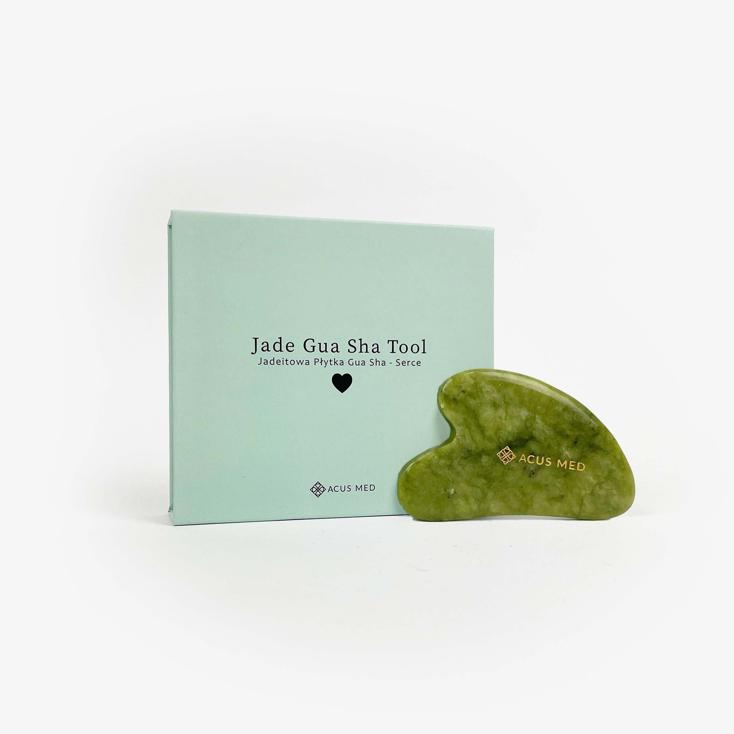 Gua Sha Stone | Gua Sha Tool | Heart - Green