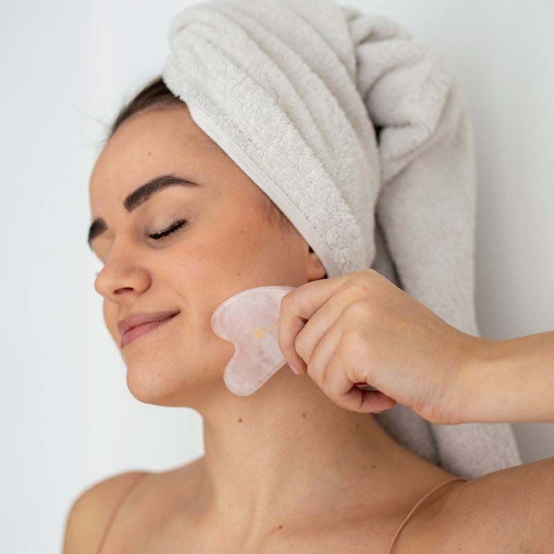 Gua Sha Stone | Gua Sha Tool | Heart - Pink