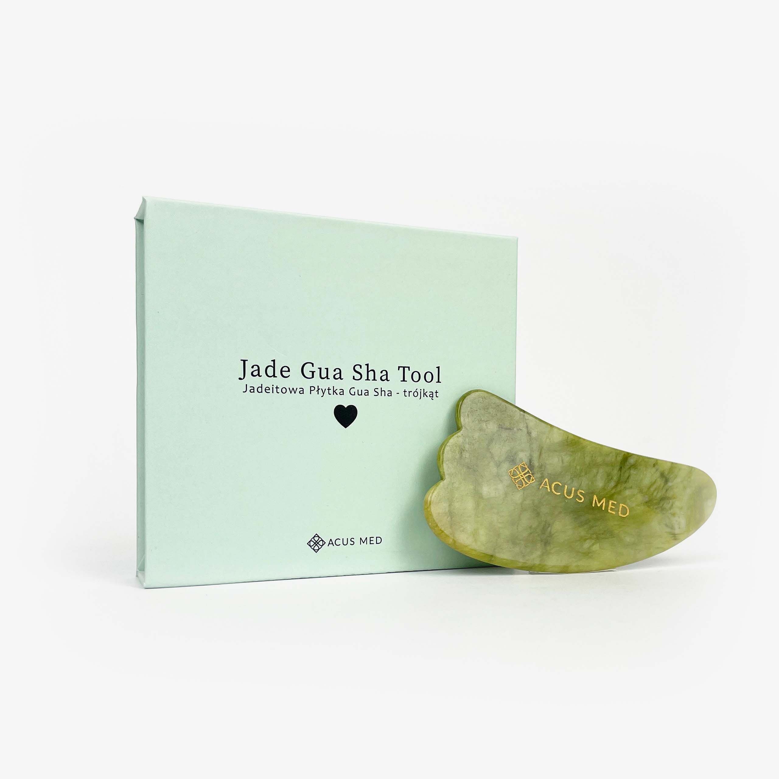 Pierre Gua Sha | Outil Gua Sha | Triangle - Vert