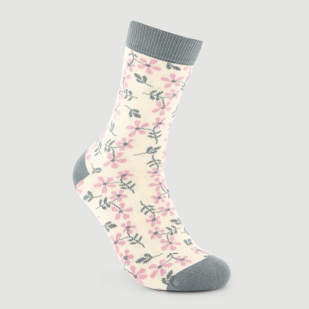 Calzini New Flowers in cotone biologico rosa Fair Trade