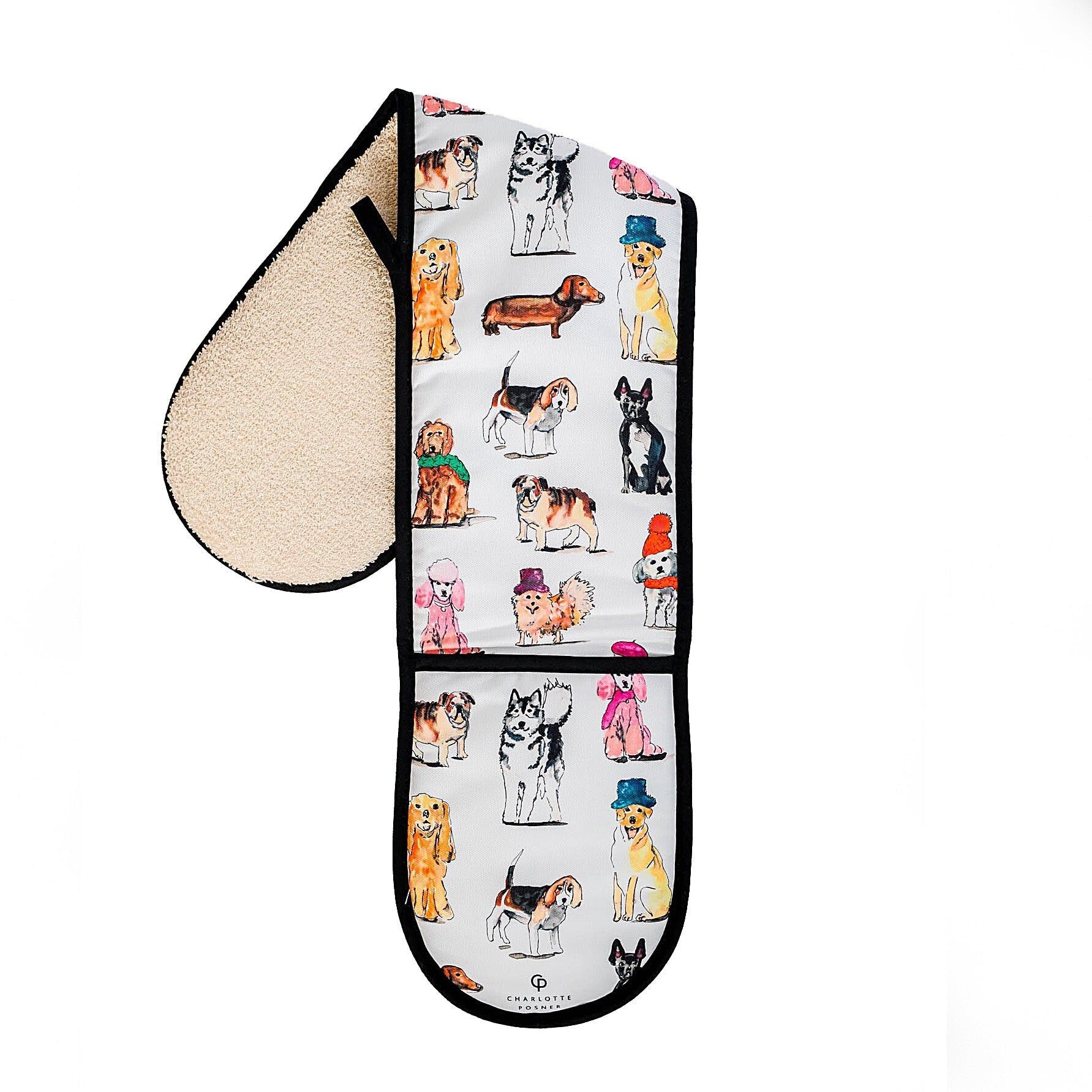 DOGS WITH HATS OVEN GLOVE