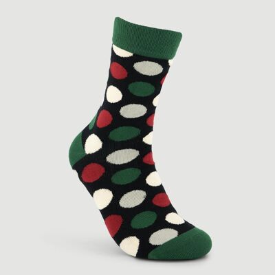 Chaussettes Prado en coton biologique à gros pois, commerce équitable